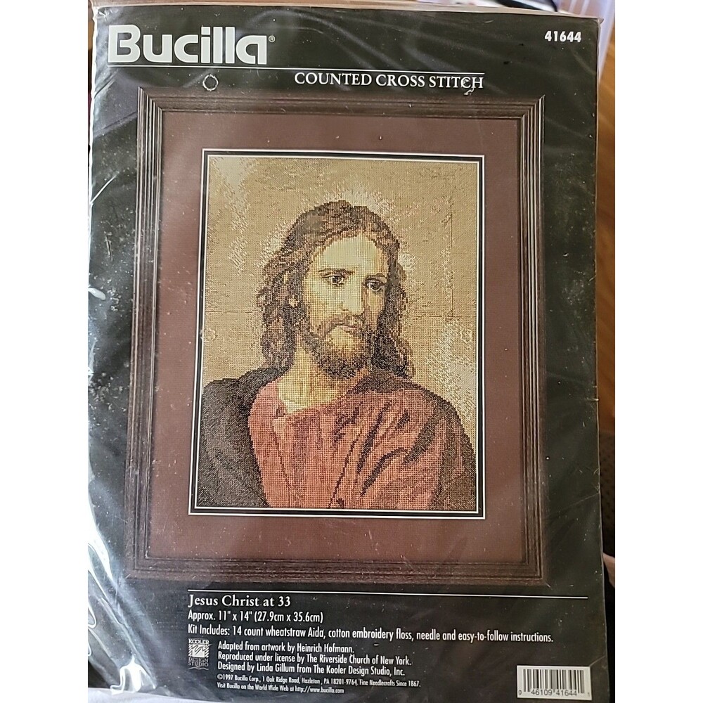 Jesus Christ at 33 11" x 14" Counted Cross Stitch Kit Bucilla #41644 New Old Pk